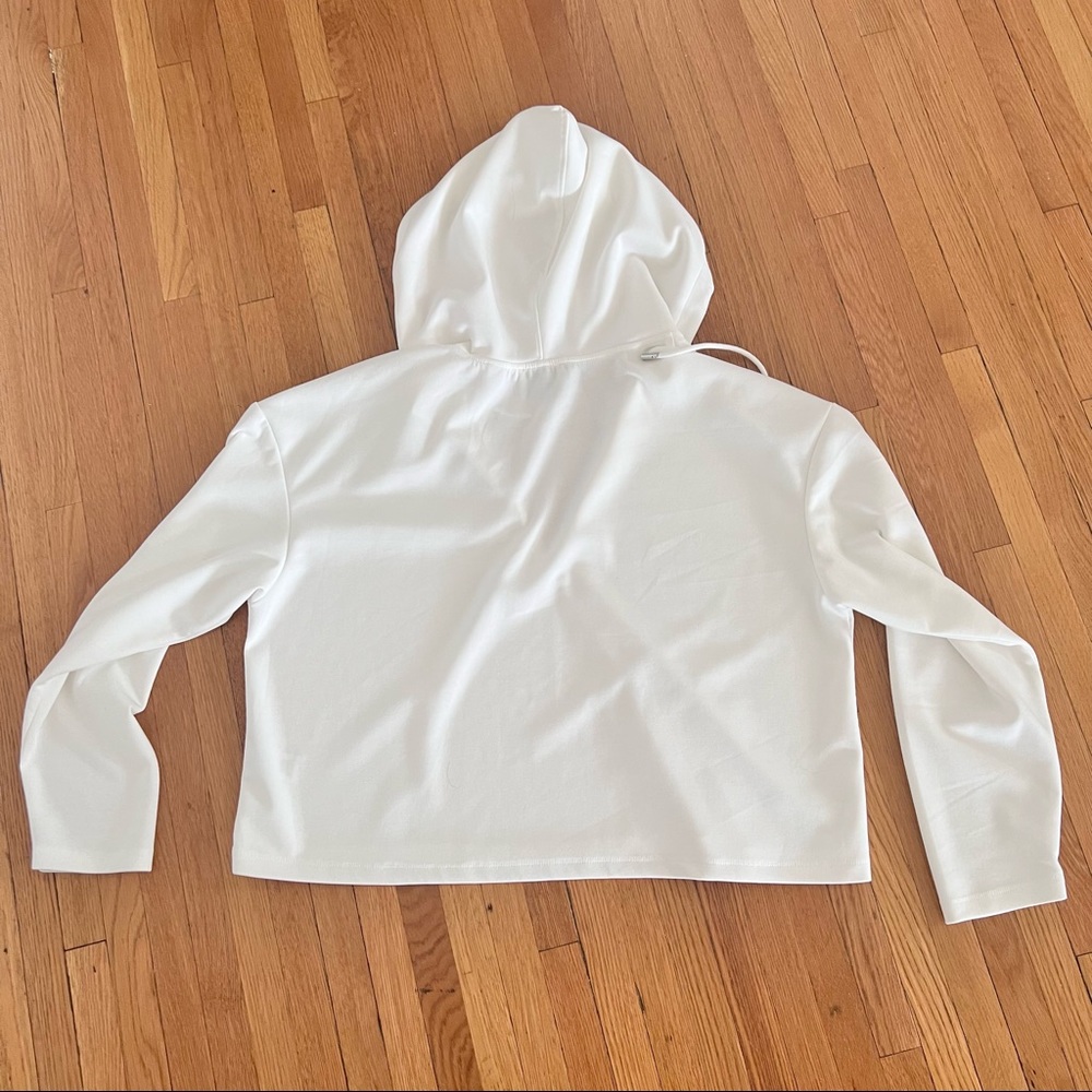 Elie Tahari quarter zip crop hoodie XL - Picture 4 of 5